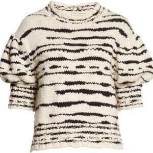 Ulla Johnson Black and White Striped Sweater